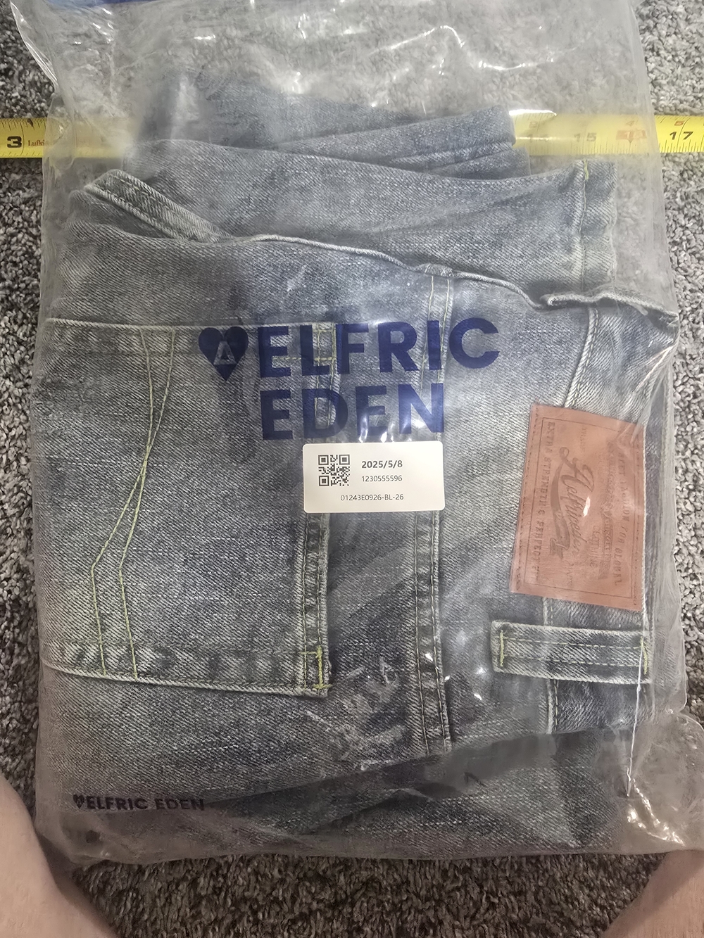 Aelfric Eden Womens Wide Leg, High Waisted Washed Denim Jeans NWT